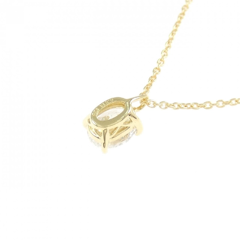 K18YG Dây chuyền kim cương 0.514CT E SI2 cắt oval - Hàng hiệu Authentic 873307