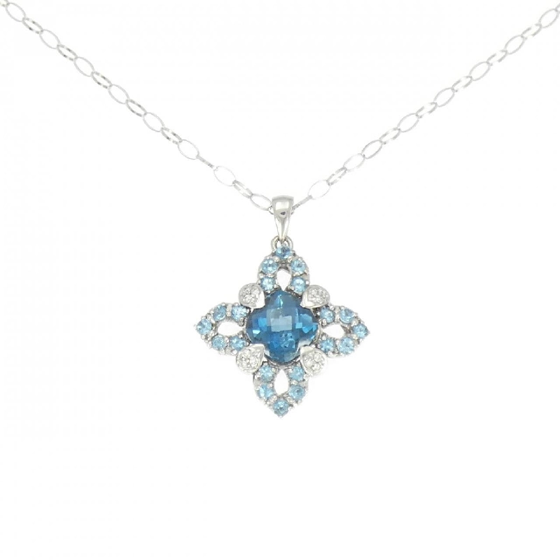 K18WG/750WG Blue Topaz Necklace - Hàng hiệu Authentic 857728