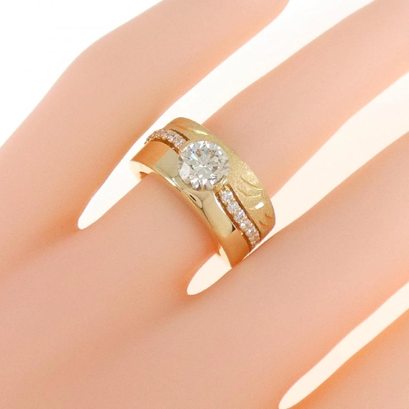 Nhẫn kim cương K18YG 1.053CT 671177