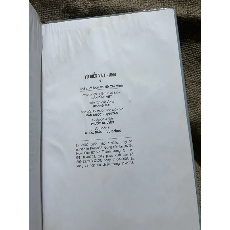 Từ điển Anh Việt- Viện Ngôn ngữ học  1000311