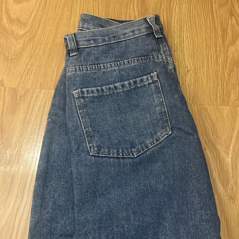 Quần jeans xanh đậm, tua rua 728803