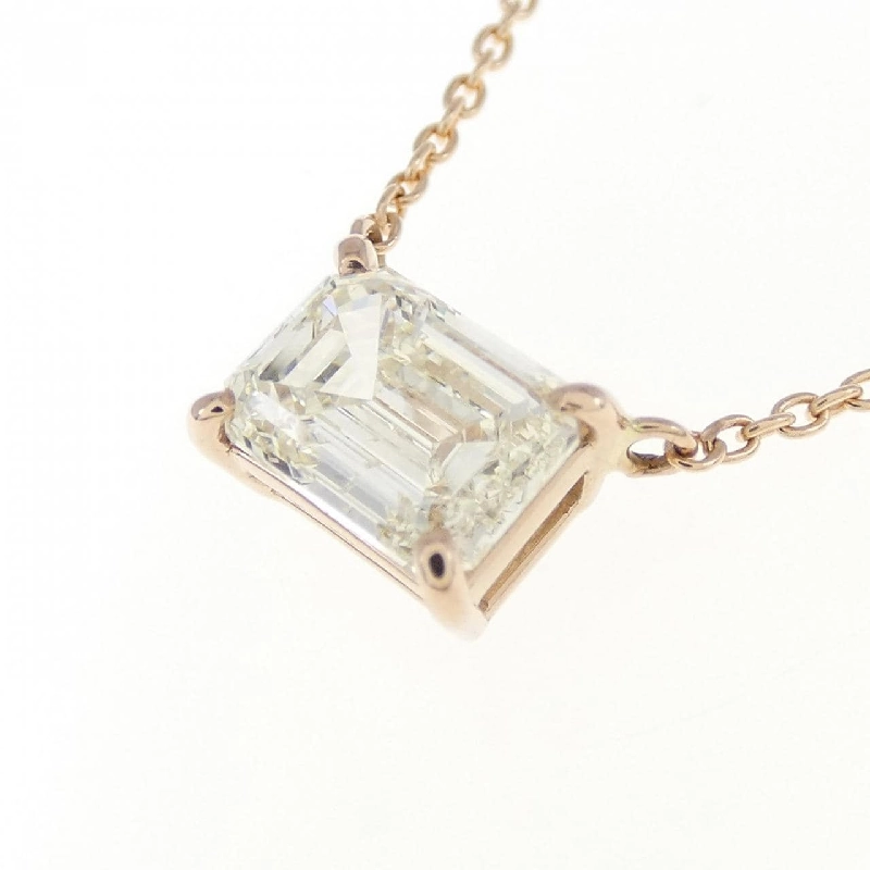 Dây chuyền kim cương K18PG 1.009CT VLY SI2 cắt hình Emerald - Hàng hiệu Chính hãng 874989