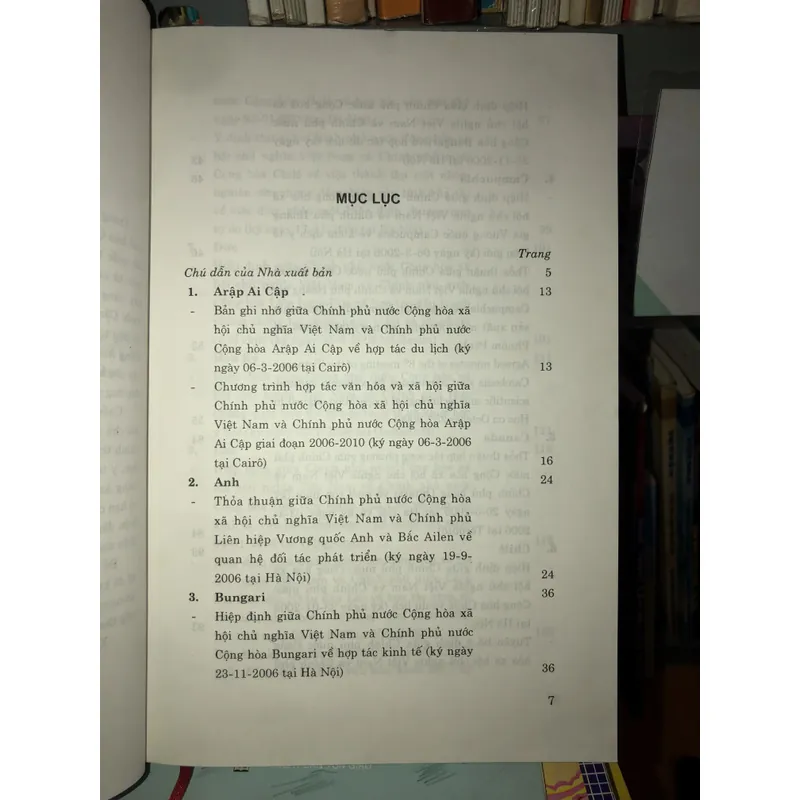 Niên giám các điều ước quốc tế nước Cộng hoà xã hội chủ nghĩa Việt Nam ký năm 2006  594562