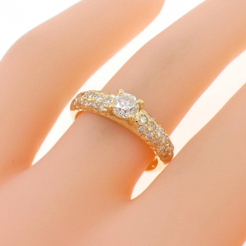 Nhẫn kim cương 750YG 0.312CT - Hàng hiệu Authentic 853285