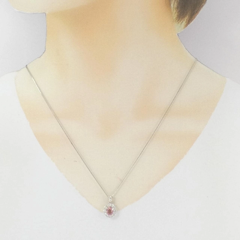 Dây chuyền Sapphire Padparadscha PT900/PT850 1.115CT - Hàng hiệu Chính hãng 856893