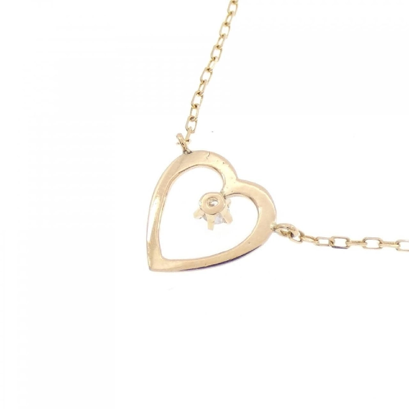 K18YG Dây chuyền kim cương hình trái tim - Hàng hiệu Chính hãng 865600