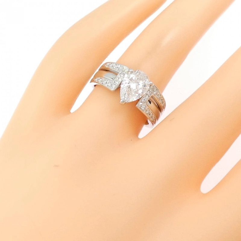 Nhẫn kim cương PT900 1.348CT D SI2 hình giọt nước - Hàng hiệu Authentic 879345