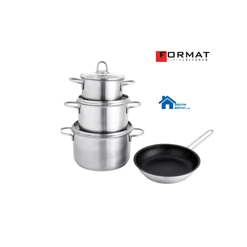 Bộ Nồi Chảo Format SDA-PP4S - Chất Liệu Cao Cấp, Dễ Dàng Vệ Sinh Bằng Máy Rửa Chén 591928