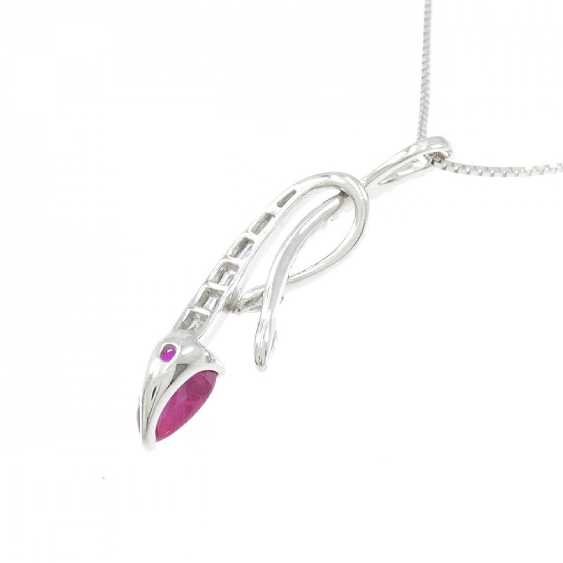 K18WG Dây chuyền Ruby 1.04CT - Hàng hiệu Chính hãng 858924