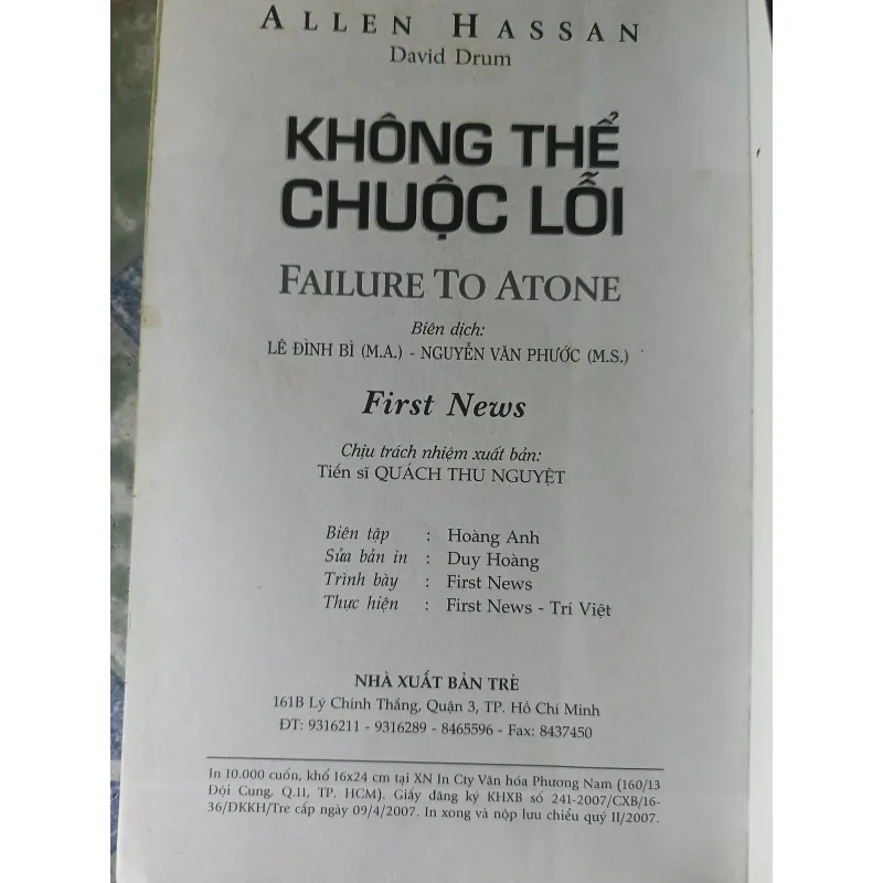 Không thể chuộc lỗi - Allen Hassan 795374