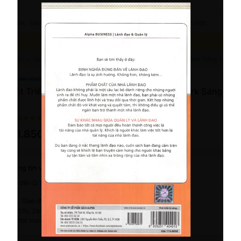 Phát Triển Kỹ Năng Lãnh Đạo ( Tặng Bookmark Sáng Tạo )#TAKE 147417
