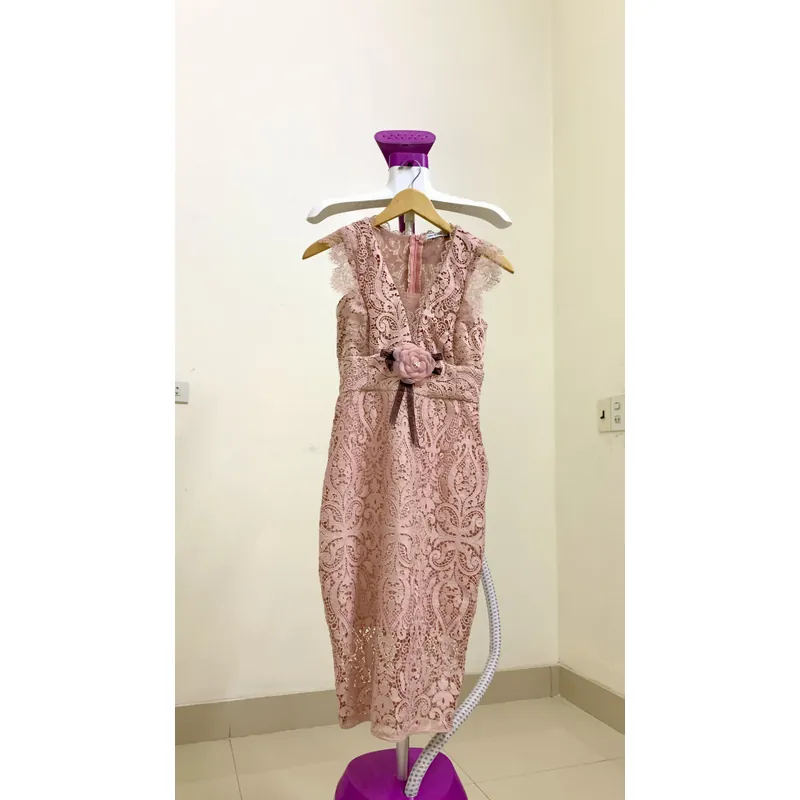 Váy ren hồng cao cấp nguyên tag, chưa sử dụng 740187