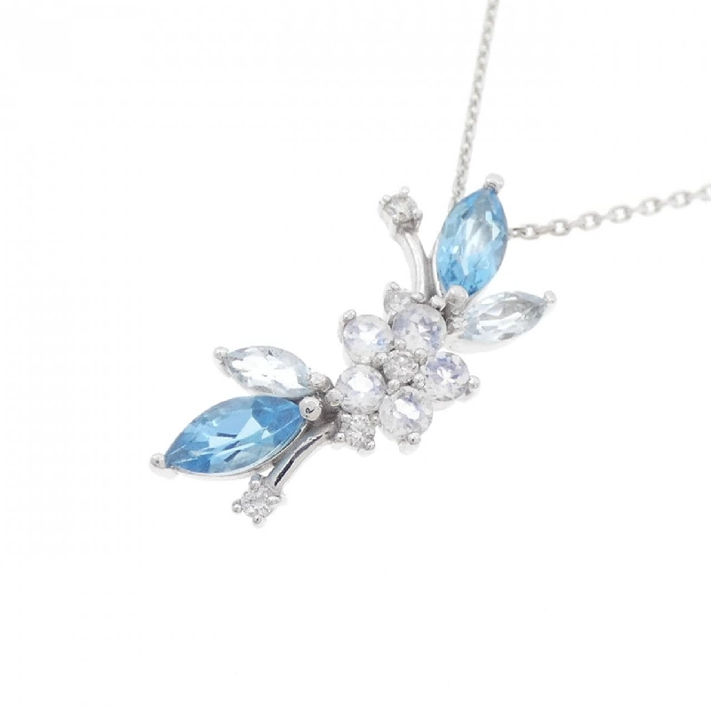 K18WG Hoa Đá Màu Dây Chuyền - Hàng hiệu Chính hãng 862945