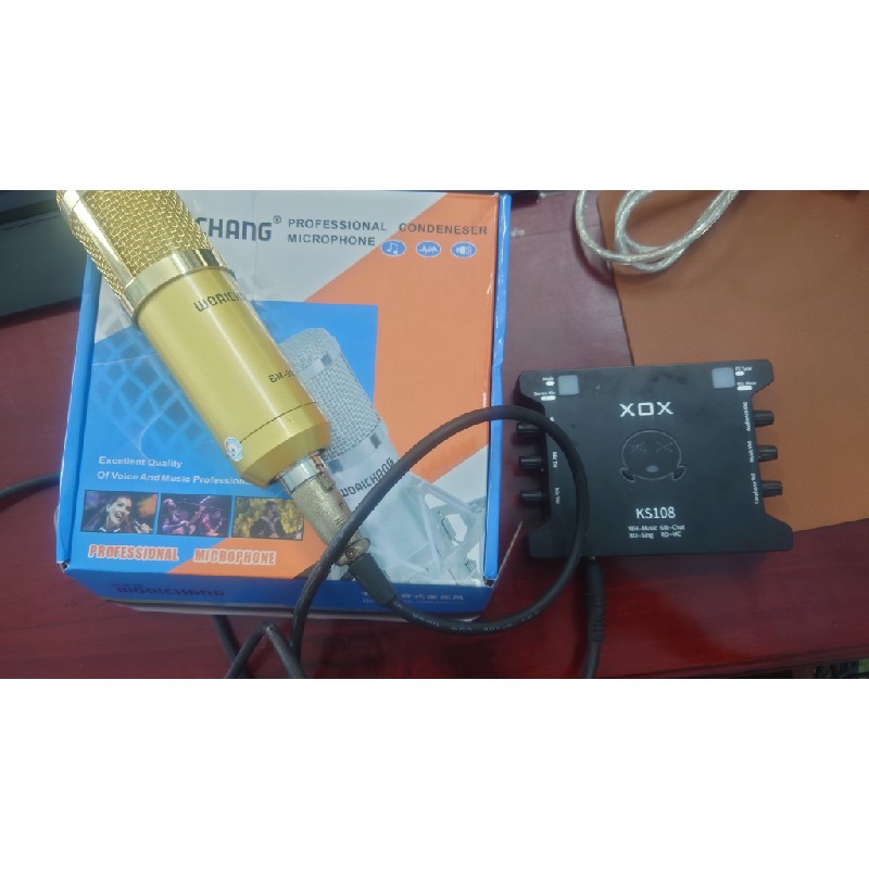 Bộ soundcard ks108 kèm mic bm900  59444