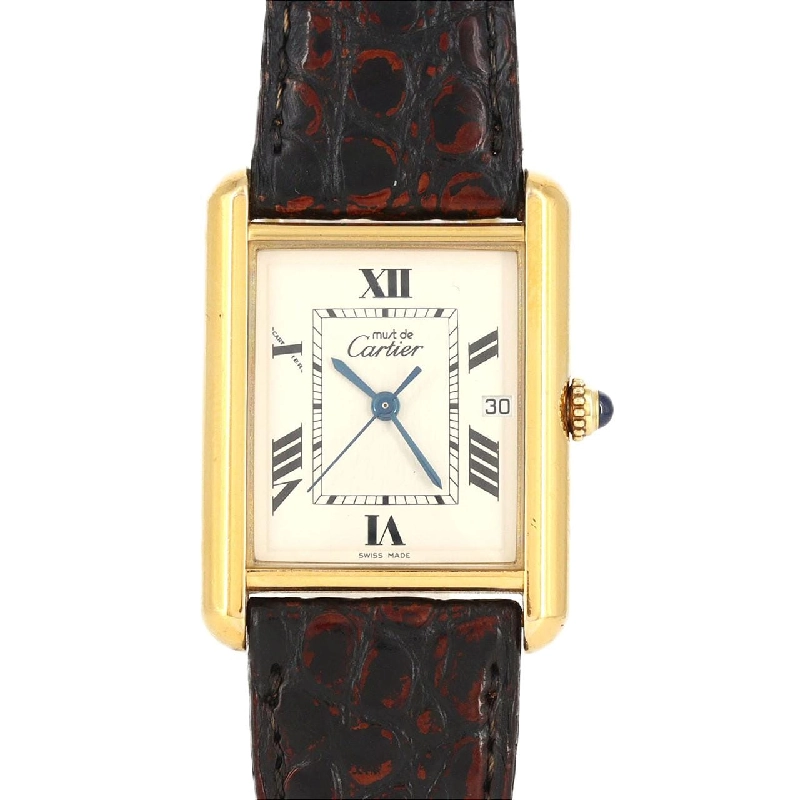 Cartier Must Tank GP LM W1013754 GP Quartz - Hàng hiệu Authentic 880563