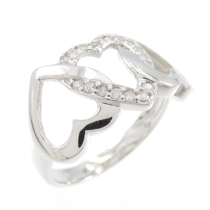 Nhẫn kim cương hình trái tim K18WG 0.15CT 671256