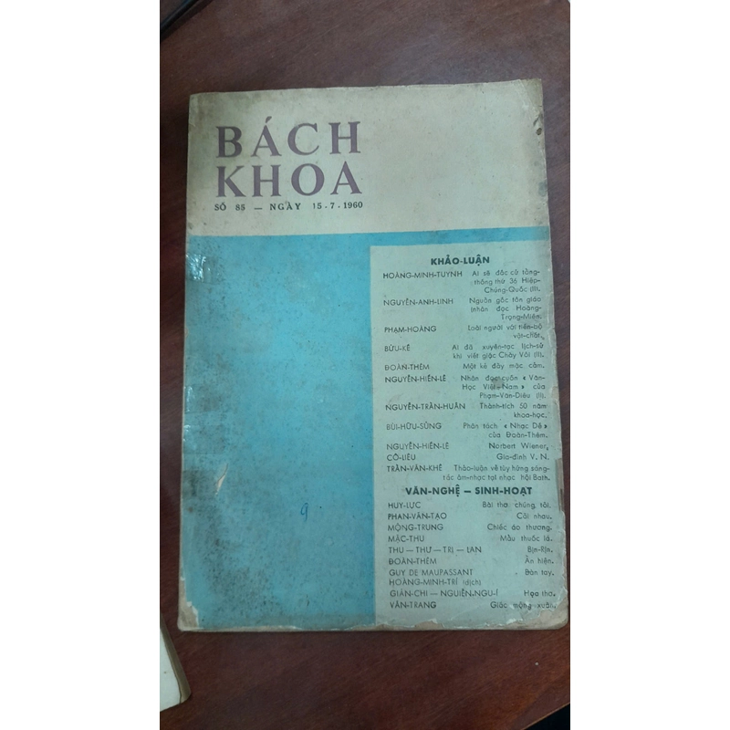 BÁCH KHOA - SỐ 85 -NGÀY 15-7-1960 276078