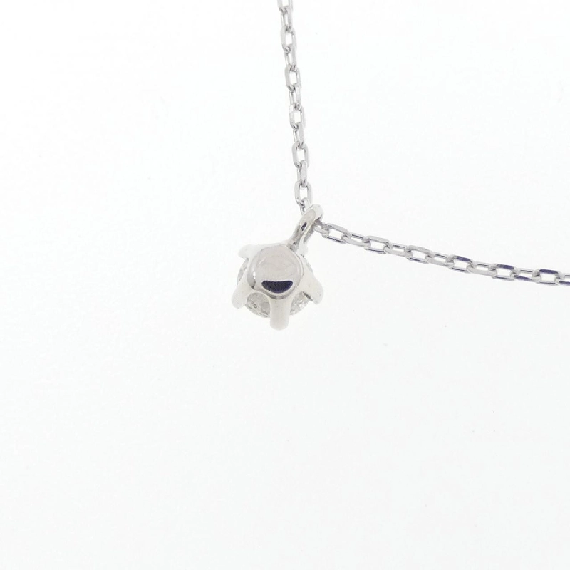 K18WG Solitaire Dây chuyền kim cương 0.092CT - Hàng hiệu Chính hãng 858274