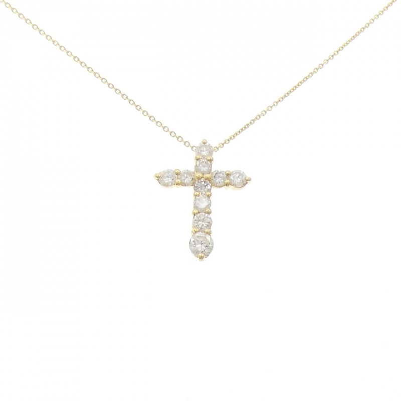 K18YG Dây chuyền kim cương hình chữ thập 1.00CT - Hàng hiệu Chính hãng 857284