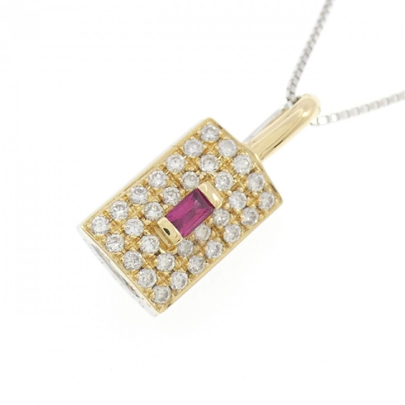 K18YG/K18WG Dây chuyền ruby 0.13CT - Hàng hiệu Chính hãng 857685
