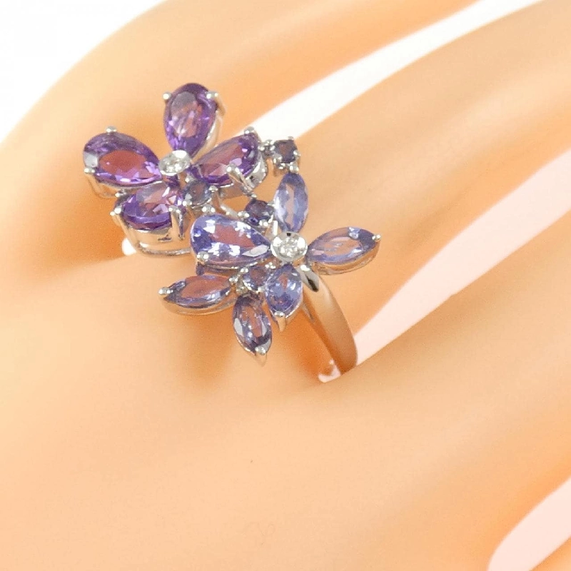 Nhẫn đá màu K18WG - Hàng hiệu Authentic 848946