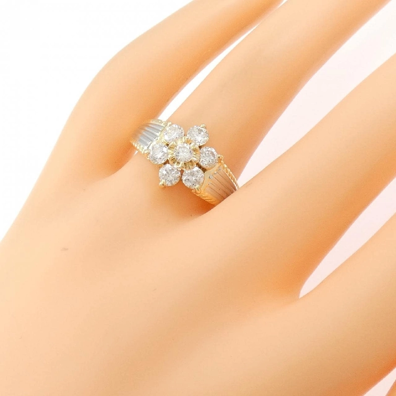 Nhẫn kim cương hoa K18YG/PT900 1.07CT - Hàng hiệu Authentic 849611