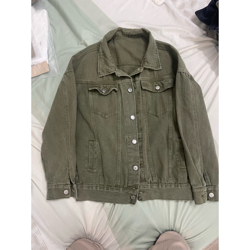 Áo khoác jena xanh rêu size M 154234