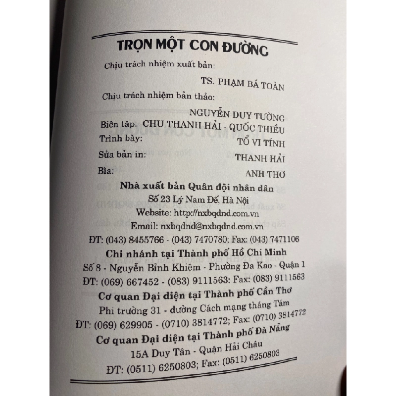 Trọn Một Con Đường - Đồng Sỹ Nguyên hồi ký Duy Tường 455688