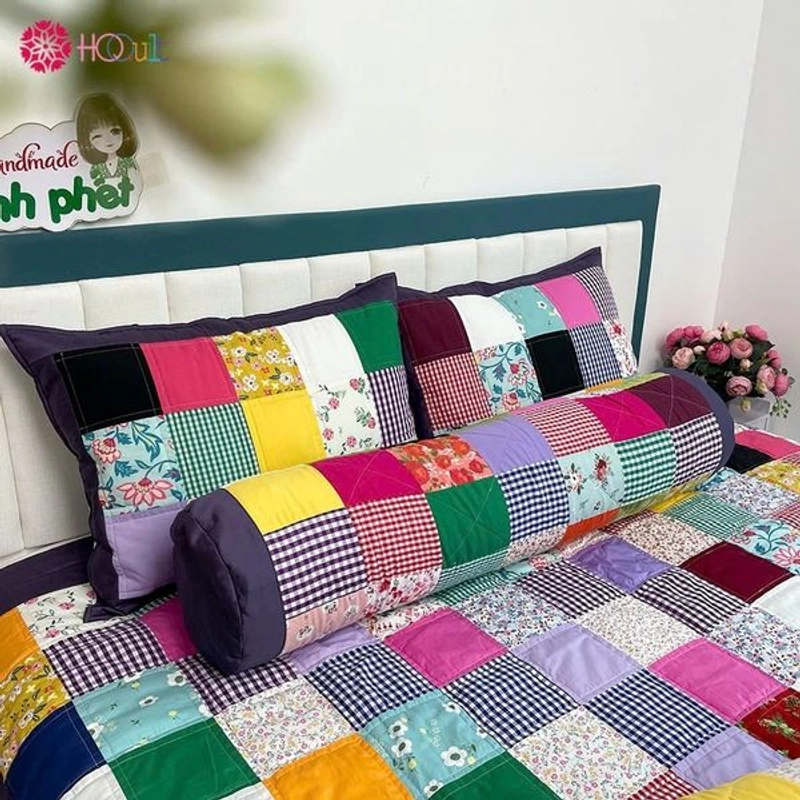 Chăn Quilt Caro Tím 304219