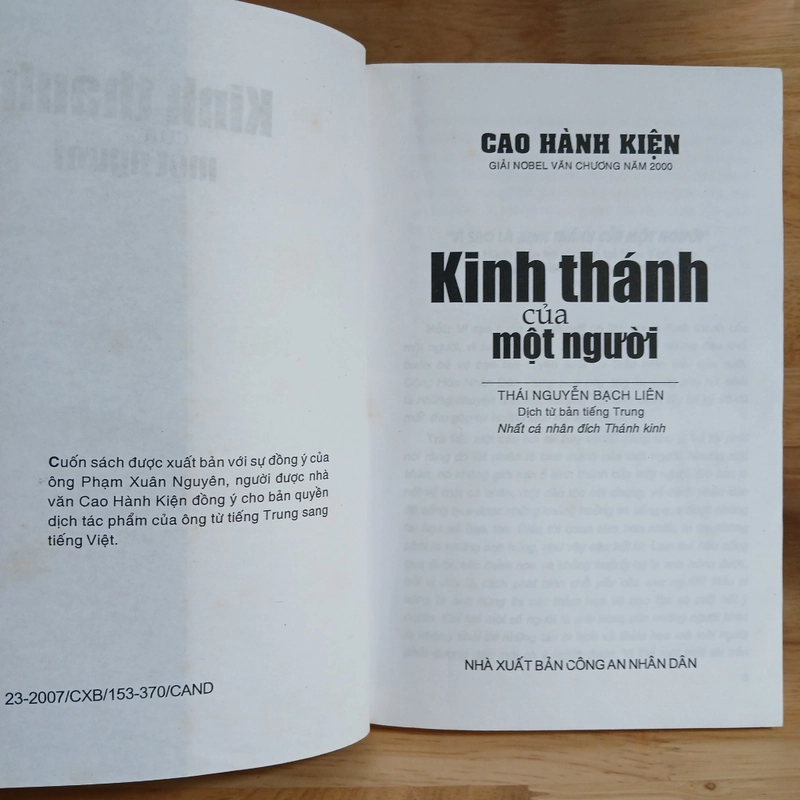 Tiểu Thuyết Kinh Thánh Của Một Người (Nobel Văn Chương Năm 2000) - Cao Hành Kiện 462463