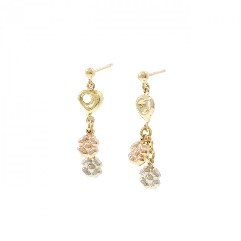 K18 Ba màu Heart×Flower Bông tai - Hàng hiệu Authentic 869134