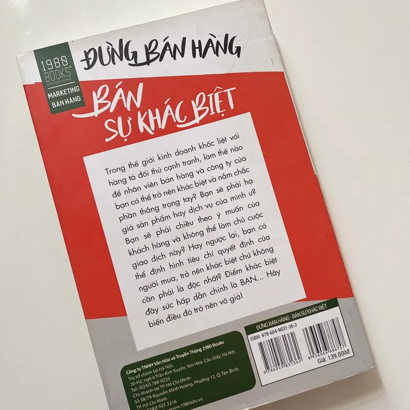 (2hand) Sách đừng bán hàng- Bán sự khác biệt hàng đã qua sử dụng  740375