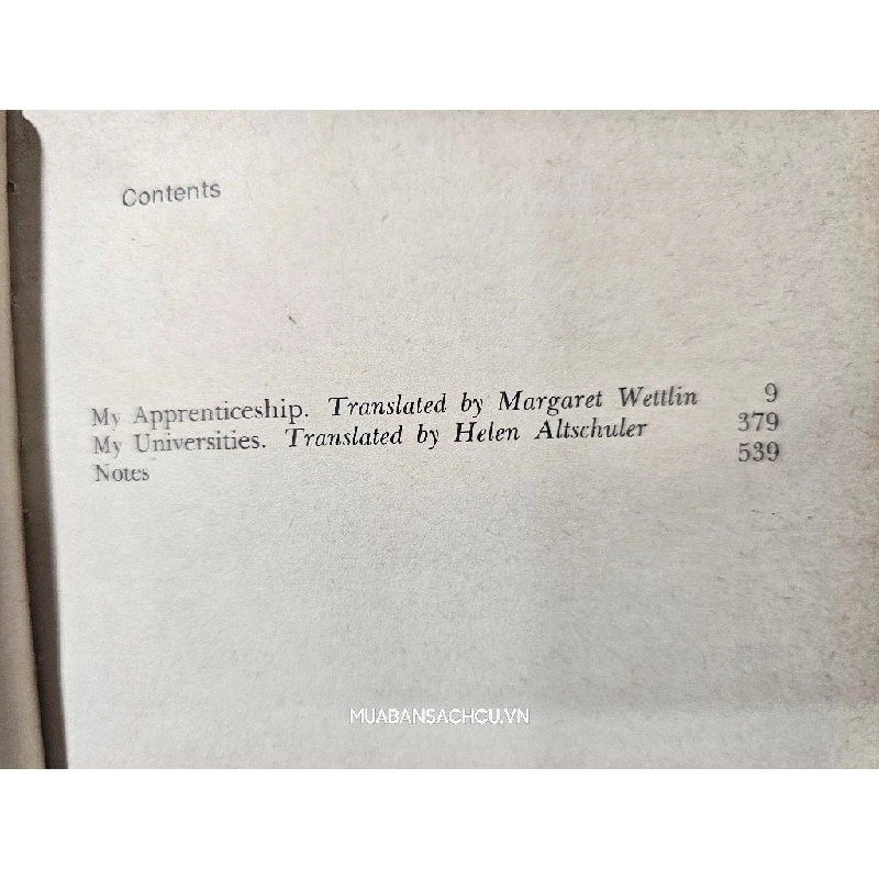 MY APPRENTICESHIP; MY UNIVERSITIES - MAXIM GORKY 191340