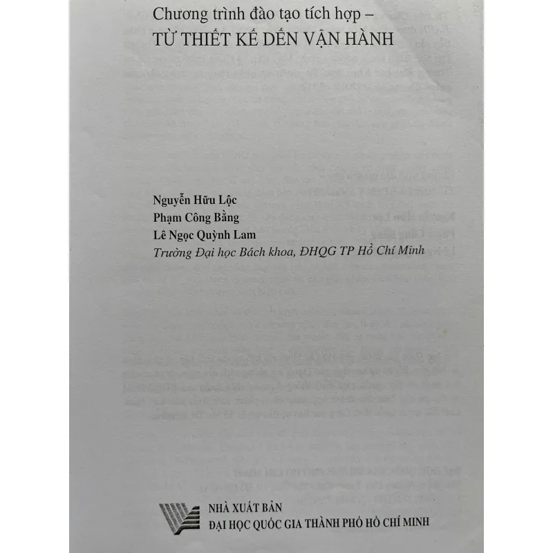 CHƯƠNG TRÌNH ĐÀO TẠO TÍCH HỢP TỪ THIẾT KẾ ĐẾN VẬN HÀNH 702176