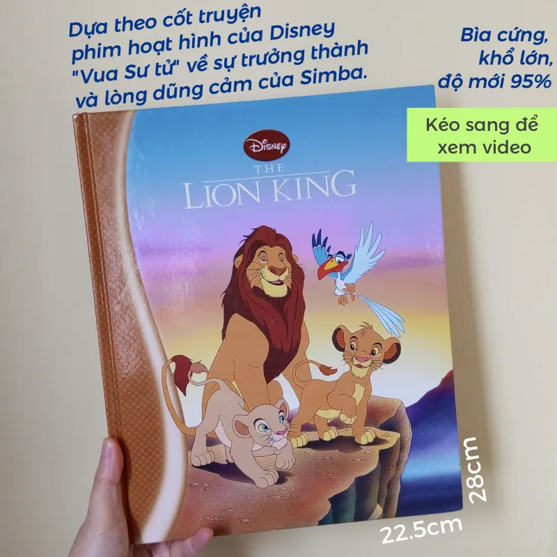 Truyện tranh Tiếng Anh trẻ em khổ lớn The Lion King như mới 960604