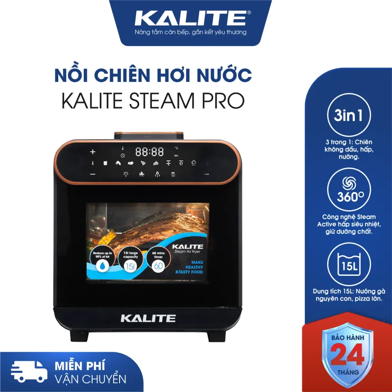 Nồi chiên hơi nước KALITE STEAM PRO – Công nghệ hơi nước ẩm giữ trọn hương vị 586798