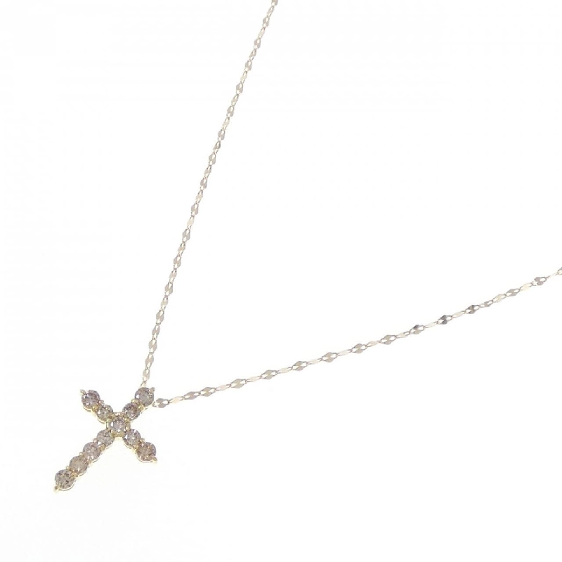 K18YG Dây chuyền kim cương chéo 0.30CT - Hàng hiệu chính hãng 857034