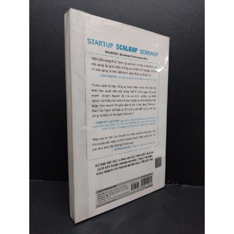Startup scaleup screwup - Khởi nghiệp tinh gọn, mở rộng linh hoạt, tăng trưởng đột phá Jurgen Appelo mới 100% HCM.ASB2408 sách marketing kinh doanh 342223