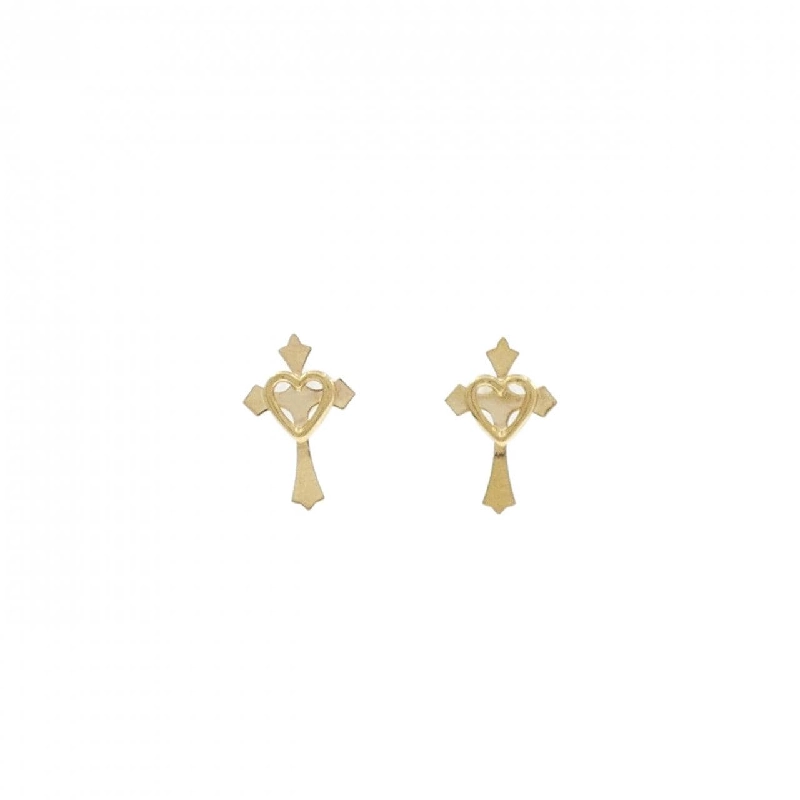 K18YG Cross × Heart Bông tai - Hàng hiệu Chính hãng 873692