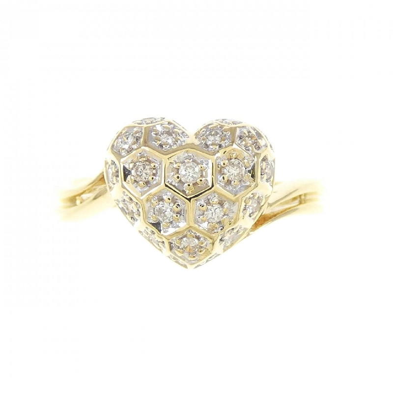 Nhẫn kim cương hình trái tim K18YG/K18WG 0.12CT 670158