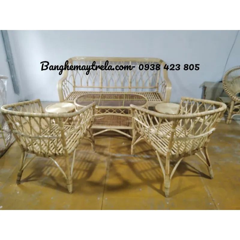 Bàn ghế mây hiện đại phòng khách 591364