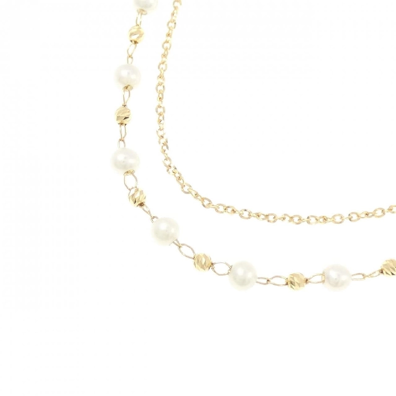 K18YG 2WAY Ngọc trai nước ngọt Dây chuyền - Hàng hiệu Chính hãng 847660