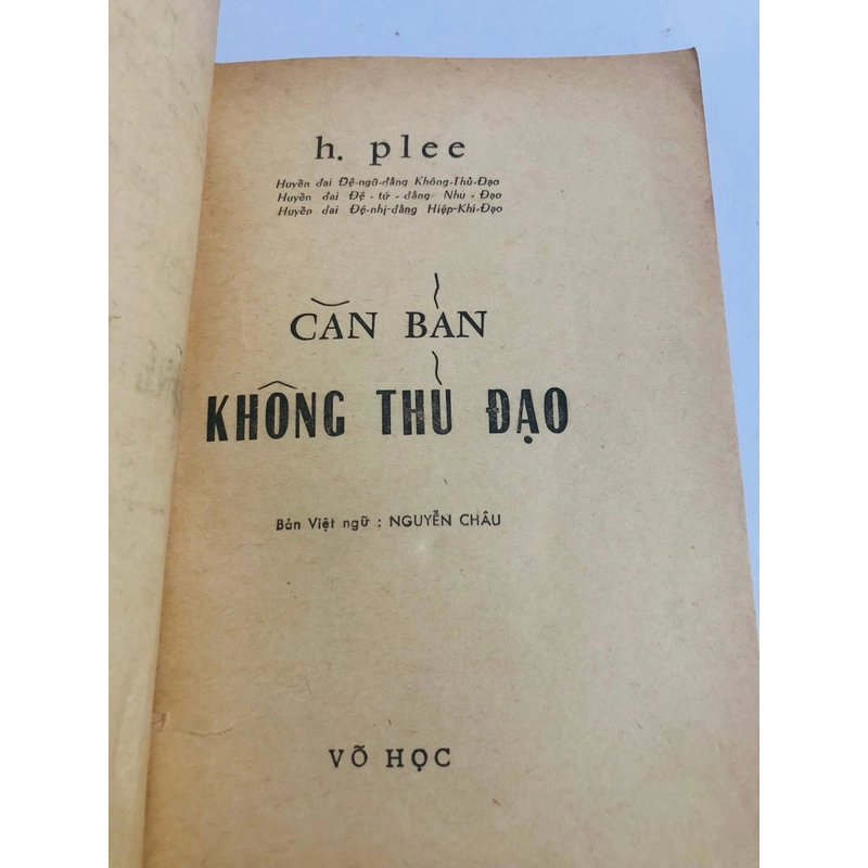 📚 CĂN BẢN KHÔNG THỦ ĐẠO – H. Plee 541761