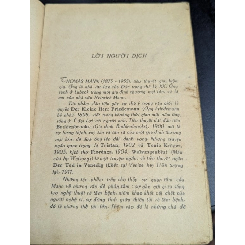 Thần tượng lạ - Thomas Mann ( bản dịch Nguyễn Tử Lộc ) 449398