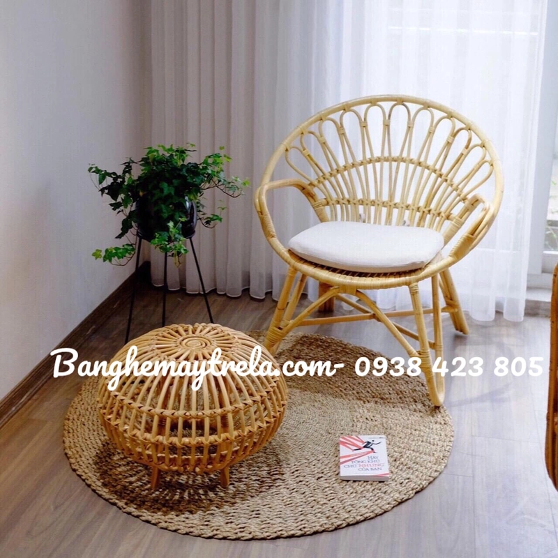 Ghế mây đơn nhỏ đuôi công 454730
