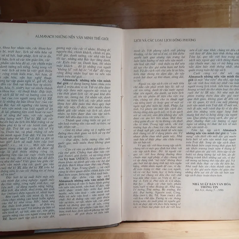 ALMANACH - NHỮNG NỀN VĂN MINH THẾ GIỚI (XB 1996) 544895