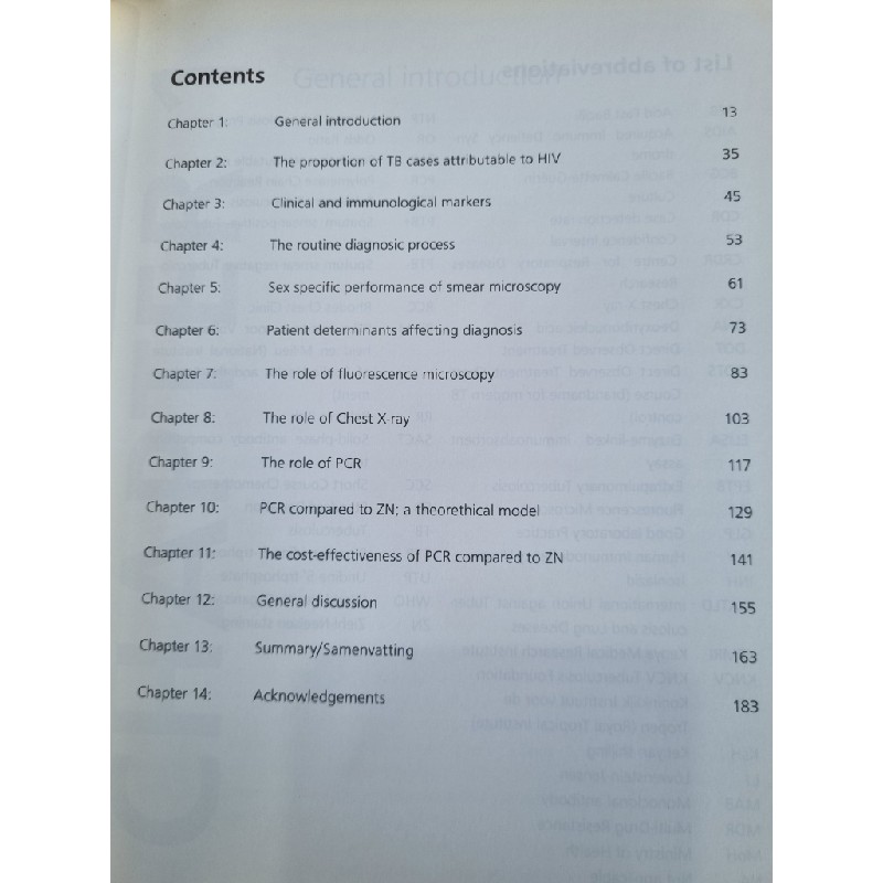 DIAGNOSIS OF TUBERCULOSIS IN HIGH ENDEMIC AREAS : THE PERFORMANCE OF SPUTUM MICROSCOPY, CHEST XRAY AND POLYMERASE CHAIN REACTION - MAARTEN VAN CLEEFF & LYDIA KIVIHYA-NDUGGA 120283