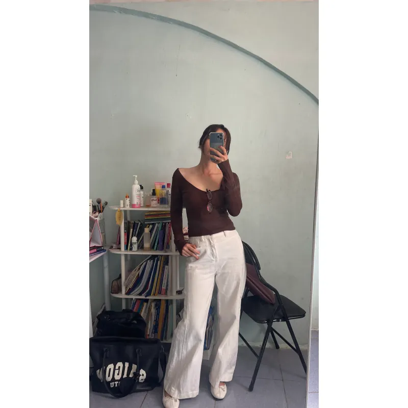 Quần ống rộng cao cạp dễ thương phối nhiều áo thời trang 1007150