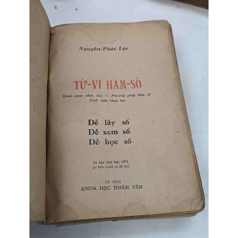 Tử Vi Hàm Số - Nguyễn Phát Lộc bản gốc xưa trước 1975 132048