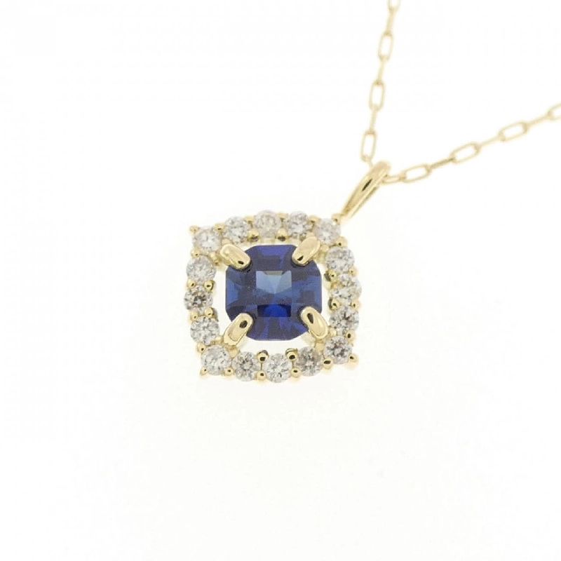 K18YG Sapphire Necklace 0.15CT - Hàng hiệu Authentic 860055